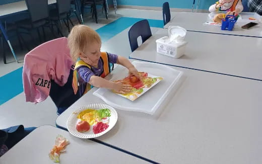 a child eating food