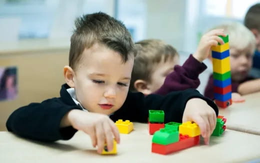 a few children playing with toys