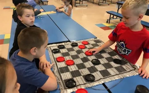 a group of children playing a game