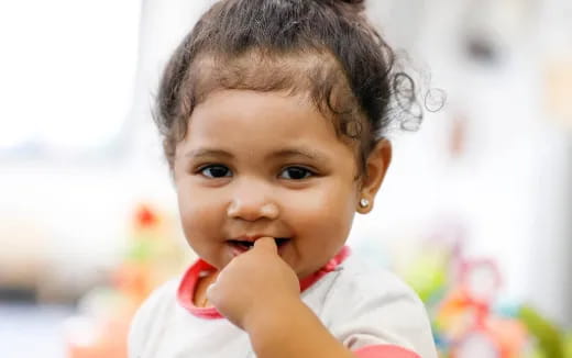 a close-up of a baby