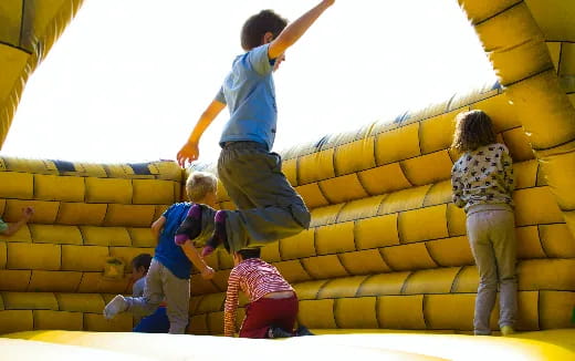 a group of children playing