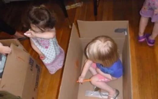 a baby in a box
