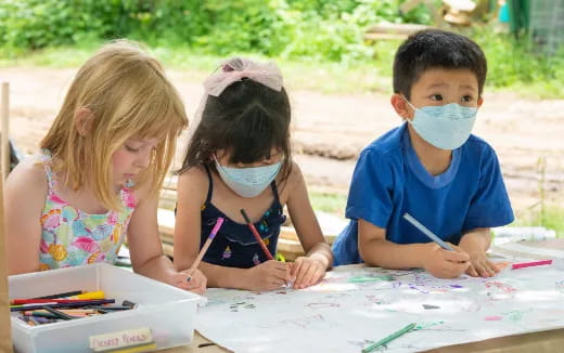 children with face paint