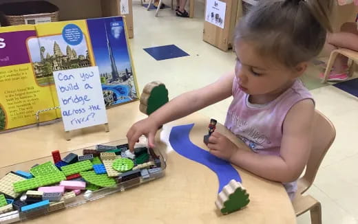 a child playing with toys