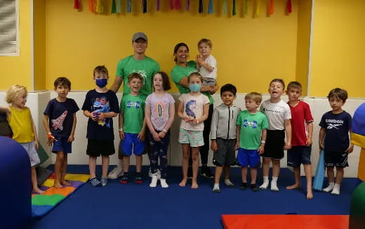 a group of children posing for a photo