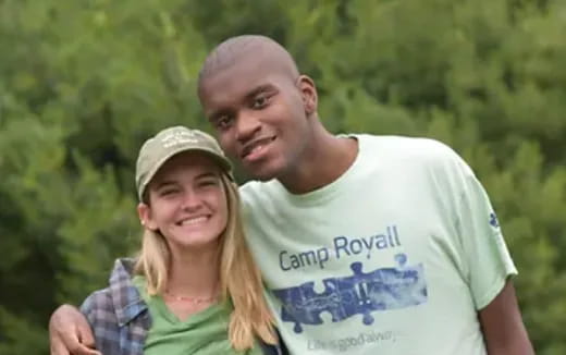 a man and woman posing for a picture