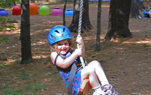 a girl on a swing