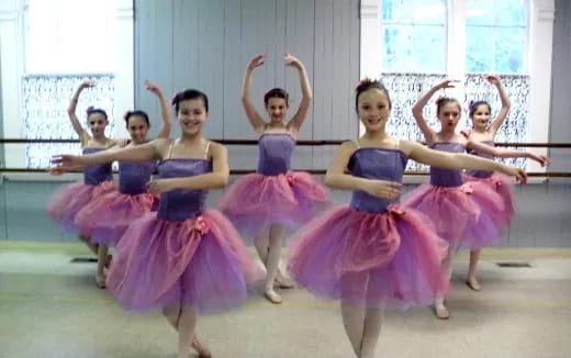 a group of women dancing