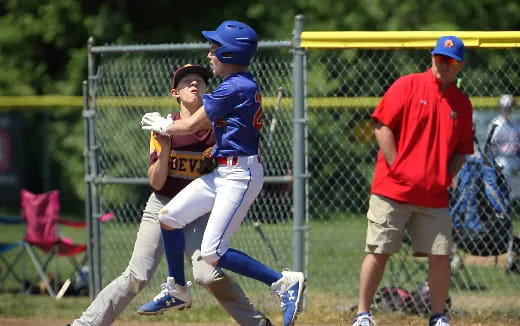 a kid running to home plate