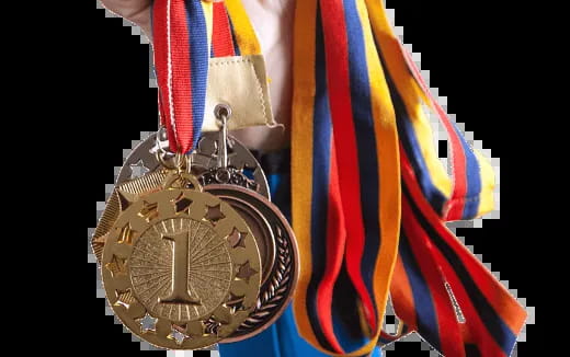 a medal on a medal