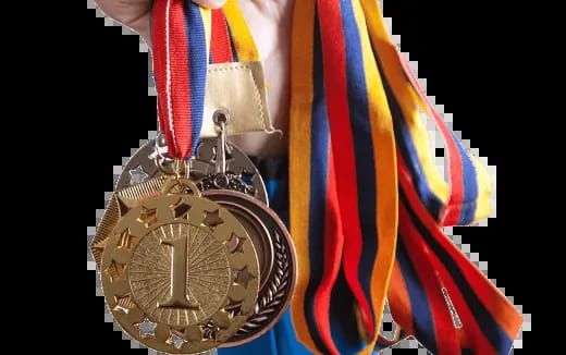 a medal on a medal