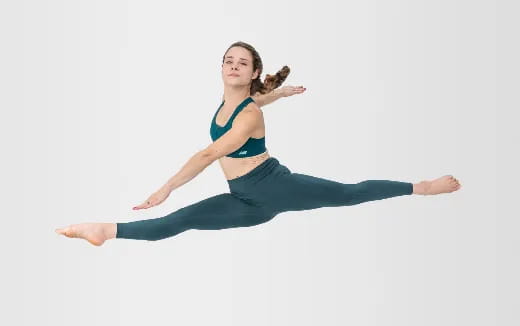 a woman in a yoga pose