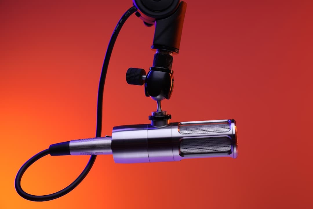 a close-up of a microphone