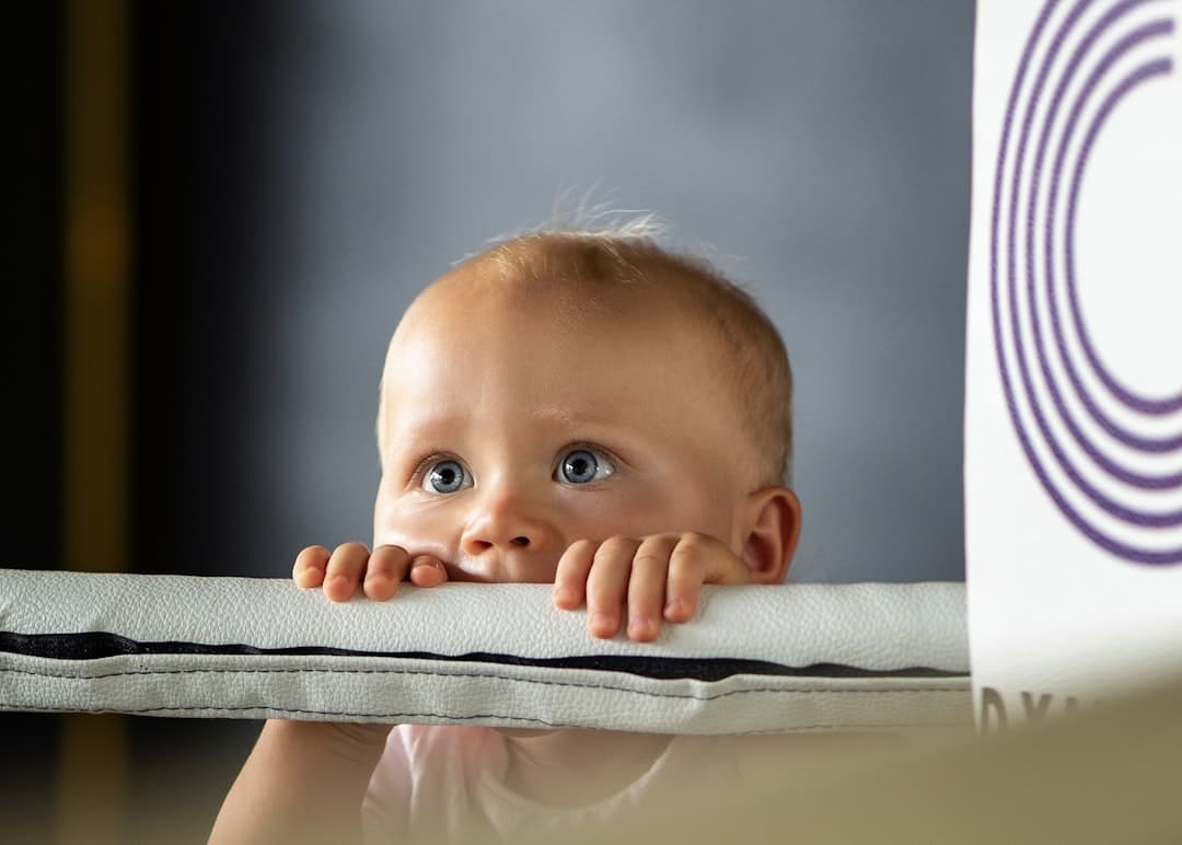 a baby with blue eyes