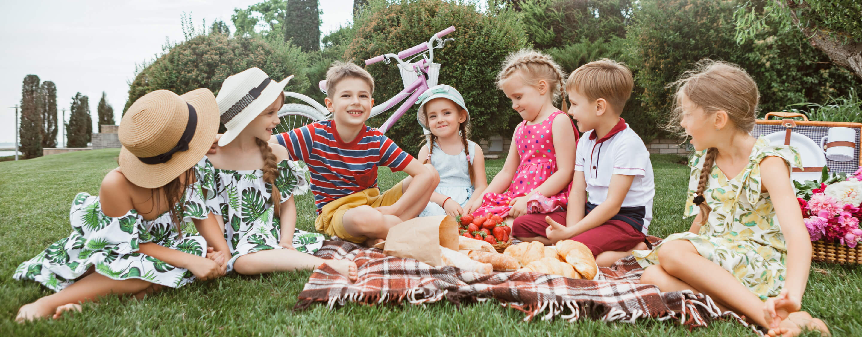 Kids playing in a park